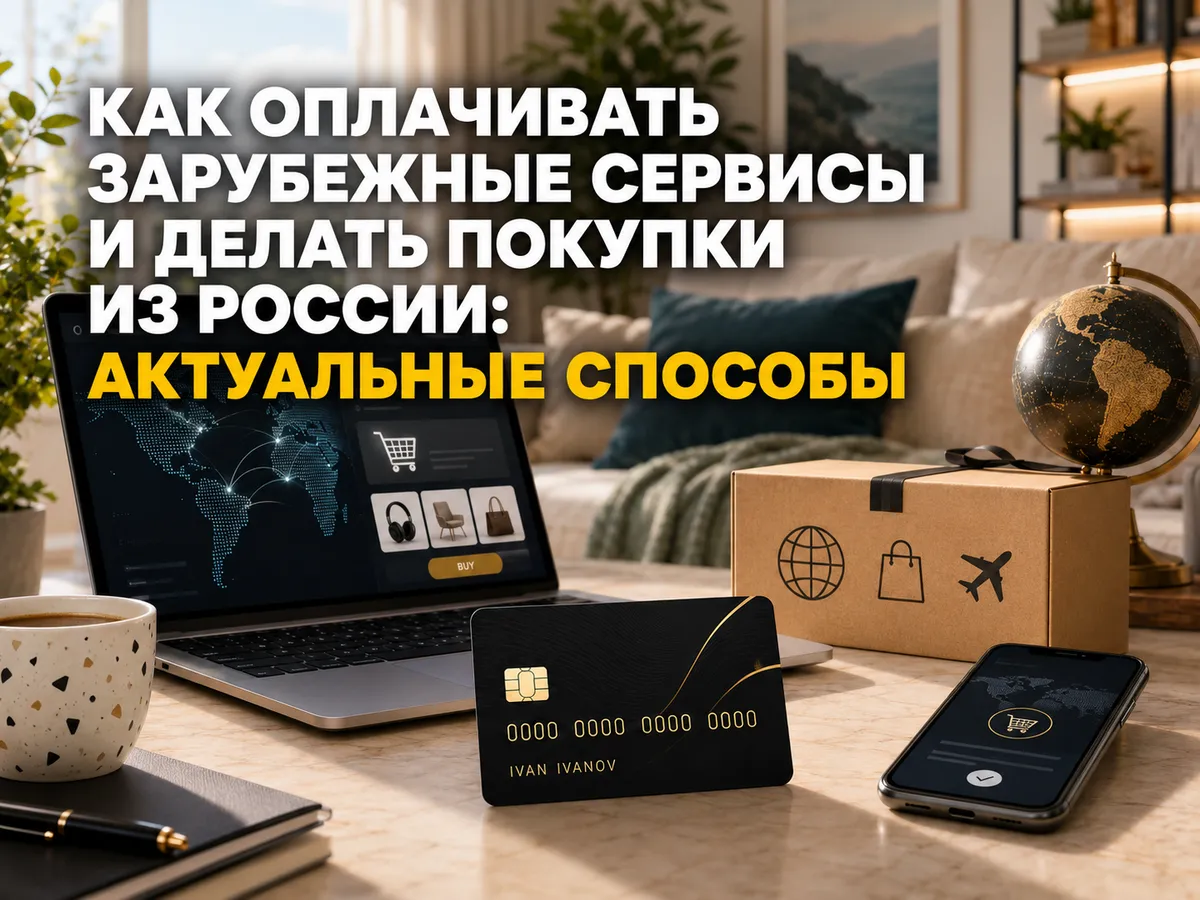 Обложка статьи: Как оплачивать зарубежные сервисы и делать покупки из России: актуальные способы